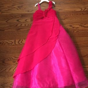 Girls dark pink formal dress